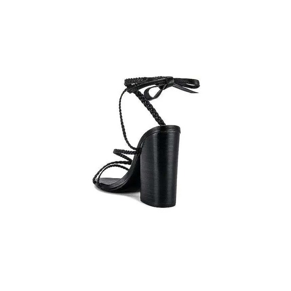 $178 NWOT RAYE Melissa Black Braided Lace Strappy Block Heel Sandals Size 7.5 - Picture 10 of 10